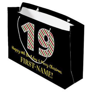 Alles Gute zum 19. Geburtstag & Frohe Weihnachten, Große Geschenktüte