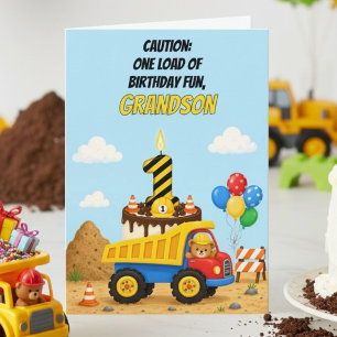 Alles Gute zum 1. Geburtstag Enkelsohn Kipper Karte