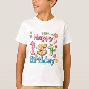 Alles Gute zum 1. Geburtstag – Farbige Geburtstags T-Shirt