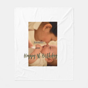 Alles Gute zum 1. Geburtstag Kinder Baby Mutter sc Fleecedecke