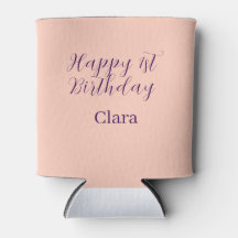 Alles Gute zum 1. Geburtstag orange lila Boho Retr