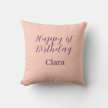 Alles Gute zum 1. Geburtstag orange lila Boho Retr