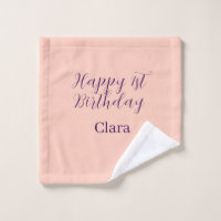 Alles Gute zum 1. Geburtstag orange lila Boho Retr