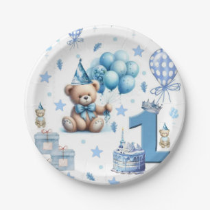 Alles Gute zum 1. Geburtstag Papier Teller Teddy B