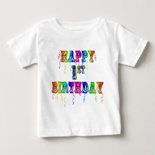 Alles Gute zum 1. Geburtstag T - Shirt und (Vorderseite)