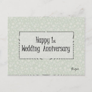 Alles Gute zum 1. Hochzeitstag Postkarte