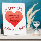 Alles Gute zum 1. Jahrestag Fotoplatte (Seite)