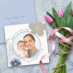 Alles Gute zum 1. Muttertag, Mami, moderne Blumen-