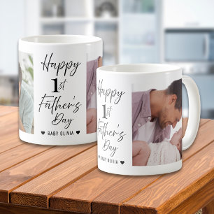 Alles Gute zum 1. Vatertag Papa Personalisiert 2 F Kaffeetasse