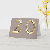 Alles Gute zum 20. Geburtstag 20. 20. Karte (Gelbe Blume)