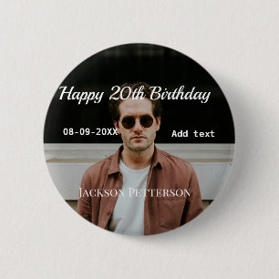 Alles Gute zum 20. Geburtstag einfaches Foto hinzu Button