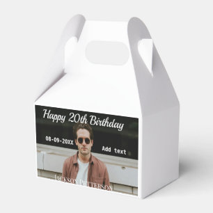 Alles Gute zum 20. Geburtstag einfaches Foto hinzu Geschenkschachtel