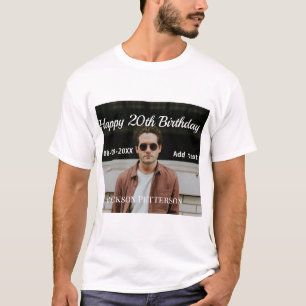 Alles Gute zum 20. Geburtstag einfaches Foto hinzu T-Shirt
