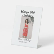 Alles Gute zum 20. Geburtstag Foto modern, schlich