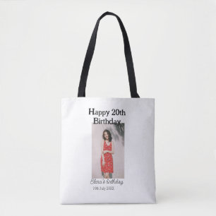 Alles Gute zum 20. Geburtstag Foto modern, schlich Tasche