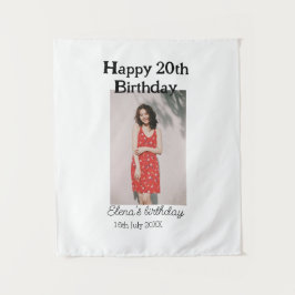 Alles Gute zum 20. Geburtstag Foto modern, schlich Wandteppich