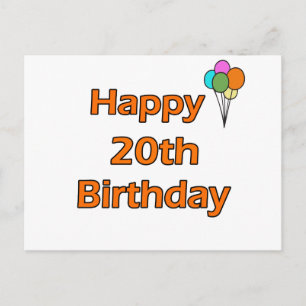 Alles Gute zum 20. Geburtstag Postkarte