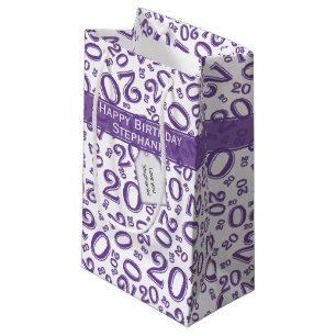 Alles Gute zum 20. Geburtstag Random Number Patter Kleine Geschenktüte