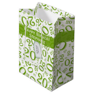 Alles Gute zum 20. Geburtstag Random Number Patter Mittlere Geschenktüte