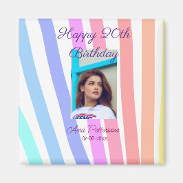 Alles Gute zum 20. Geburtstag Regenbogen rustikale Magnet
