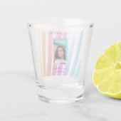 Alles Gute zum 20. Geburtstag Regenbogen rustikale Schnapsglas (Rückseite)