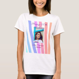Alles Gute zum 20. Geburtstag Regenbogen rustikale T-Shirt