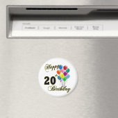 Alles Gute zum 20. Geburtstag und Geburtstagskleid Magnet (In Situ (Geschirrspüler))