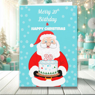 Alles Gute zum 20. Geburtstag Weihnachten Weihnach Karte