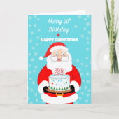 Alles Gute zum 20. Geburtstag Weihnachten Weihnach Karte (Vorderseite)