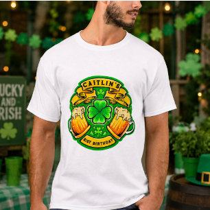 Alles Gute zum 21. Geburtstag am St. Patrick's Day T-Shirt