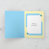 Alles Gute zum 21. Geburtstag, blau gelb Karte (Innenseite)