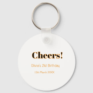 Alles Gute zum 21. Geburtstag Name Datum einfach m Schlüsselanhänger