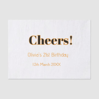 Alles Gute zum 21. Geburtstag Name Datum einfach m Seidenpapier