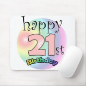 Alles Gute zum 21. Geburtstag (Rose) Mousepad (Mit Mouse)