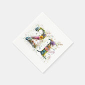 Alles Gute zum 21. Geburtstag Wildblumen Herzlich  Serviette (Ecke)