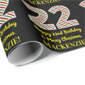 Alles Gute zum 22. Geburtstag & Frohe Weihnachten, Geschenkpapier (Rolleneckpunkt)