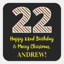 Alles Gute zum 22. Geburtstag & Frohe Weihnachten,