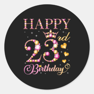 Alles Gute zum 23. Geburtstag 23 Jahre alte Männer Runder Aufkleber
