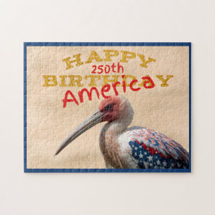 Alles Gute zum 250. Geburtstag Amerika Patriotisch Puzzle