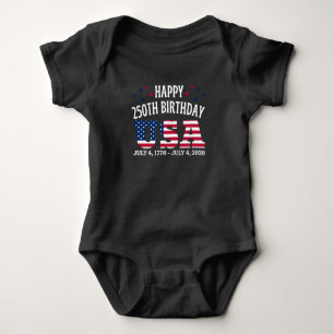 Alles Gute zum 250. Geburtstag USA 4. Juli Baby Strampler
