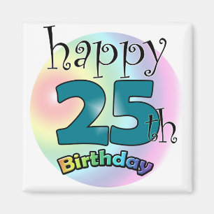 Alles Gute zum 25. Geburtstag (blauw) Magnet