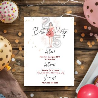 Alles Gute zum 25. Geburtstag Einladung