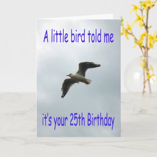 Alles Gute zum 25. Geburtstag Karte (Gelbe Blume)