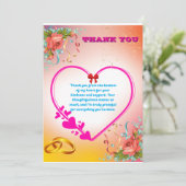 Alles Gute zum 25. Jahrestag Dankeskarte (Stehend Vorderseite)