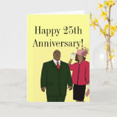 Alles Gute zum 25. Jahrestag Karte (Gelbe Blume)