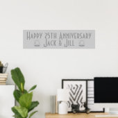 Alles Gute zum 25. Jahrestag Poster (Heimbüro)