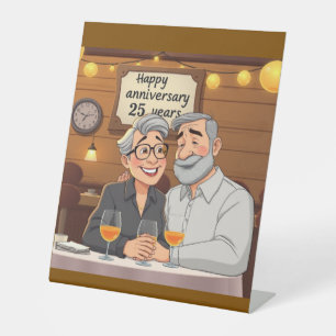 Alles Gute zum 25. Jahrestag Sockelschild