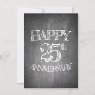 Alles Gute zum 25. Jubiläum auf Kreidebrett