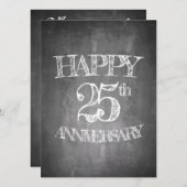 Alles Gute zum 25. Jubiläum auf Kreidebrett (Vorne/Hinten)