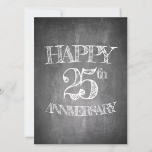 Alles Gute zum 25. Jubiläum auf Kreidebrett
